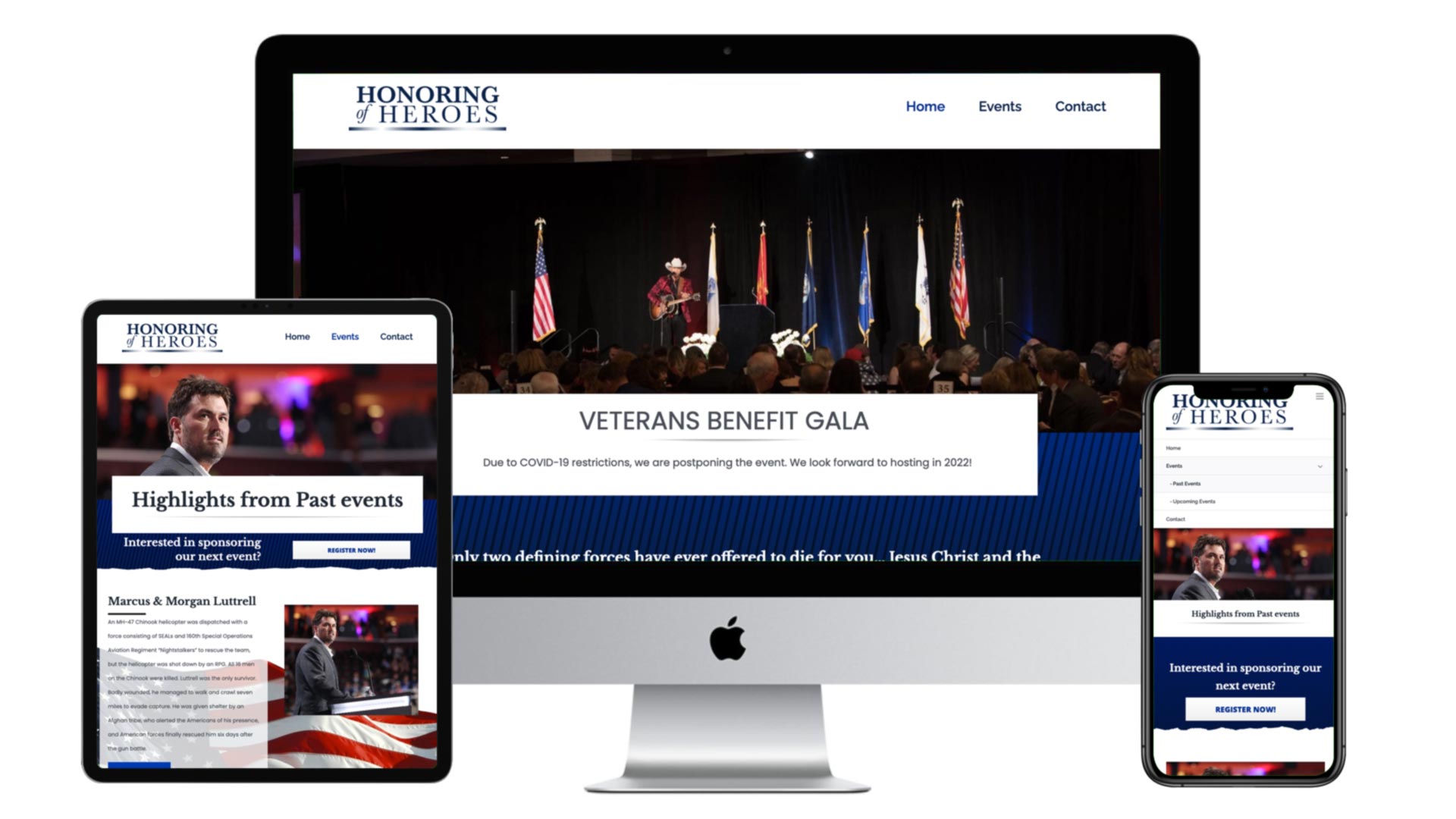 Honoring Heroes Of Gala multi device website images